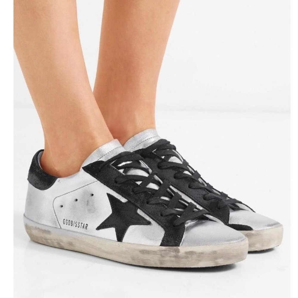Golden Goose Super Star Distress Metallic Sneaker